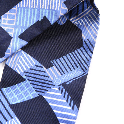 Hermes Silk Cavalcadour Morning Twilly Marine Tabac Blue Jean 4 of 4