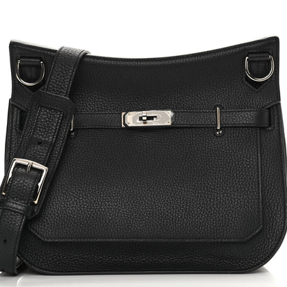 Hermes Taurillon Clemence Jypsiere 28 Black 8 of 11