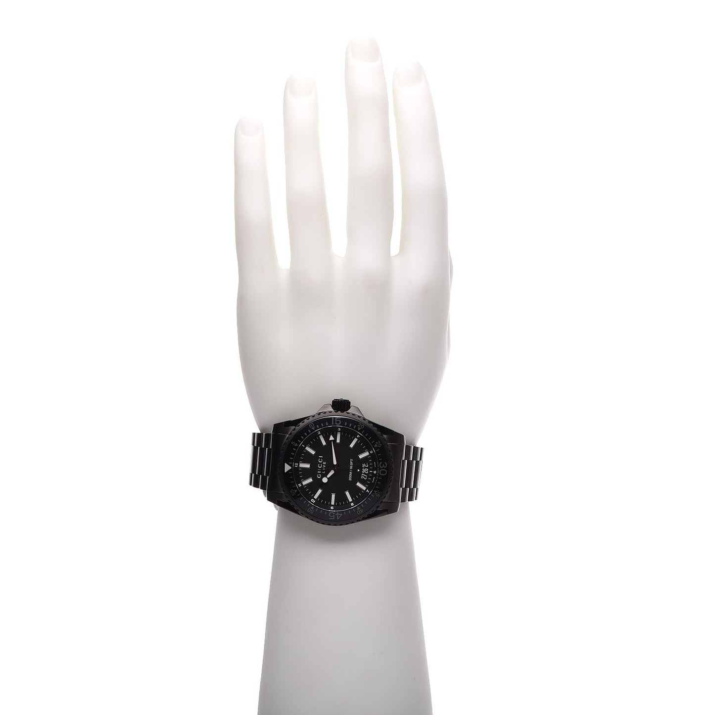 PVD Stainless Steel 45mm Dive Quartz Watch Black