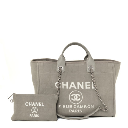 Chanel Mixed Fibers Medium Deauville Tote Grey 1 of 11