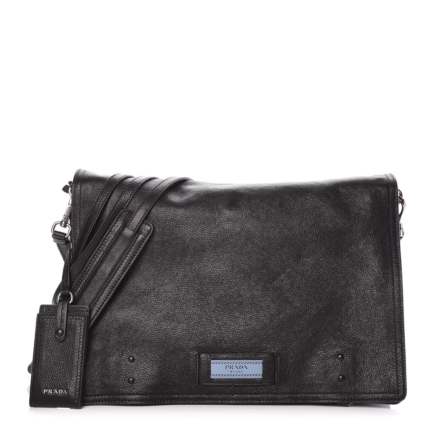 Glace Calf Etiquette Flap Black Astrale