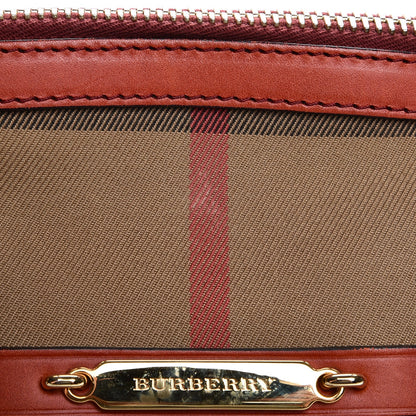 Burberry Bridle Calfskin House Check Small Orchard Bowling Bag Red 10 of 13