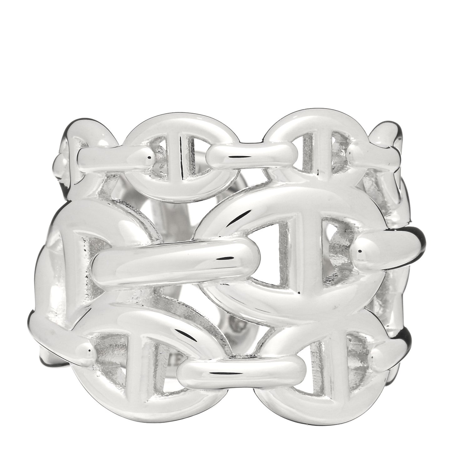 Sterling Silver GM Chaine d'Ancre Enchainee Band Ring 51 5.75