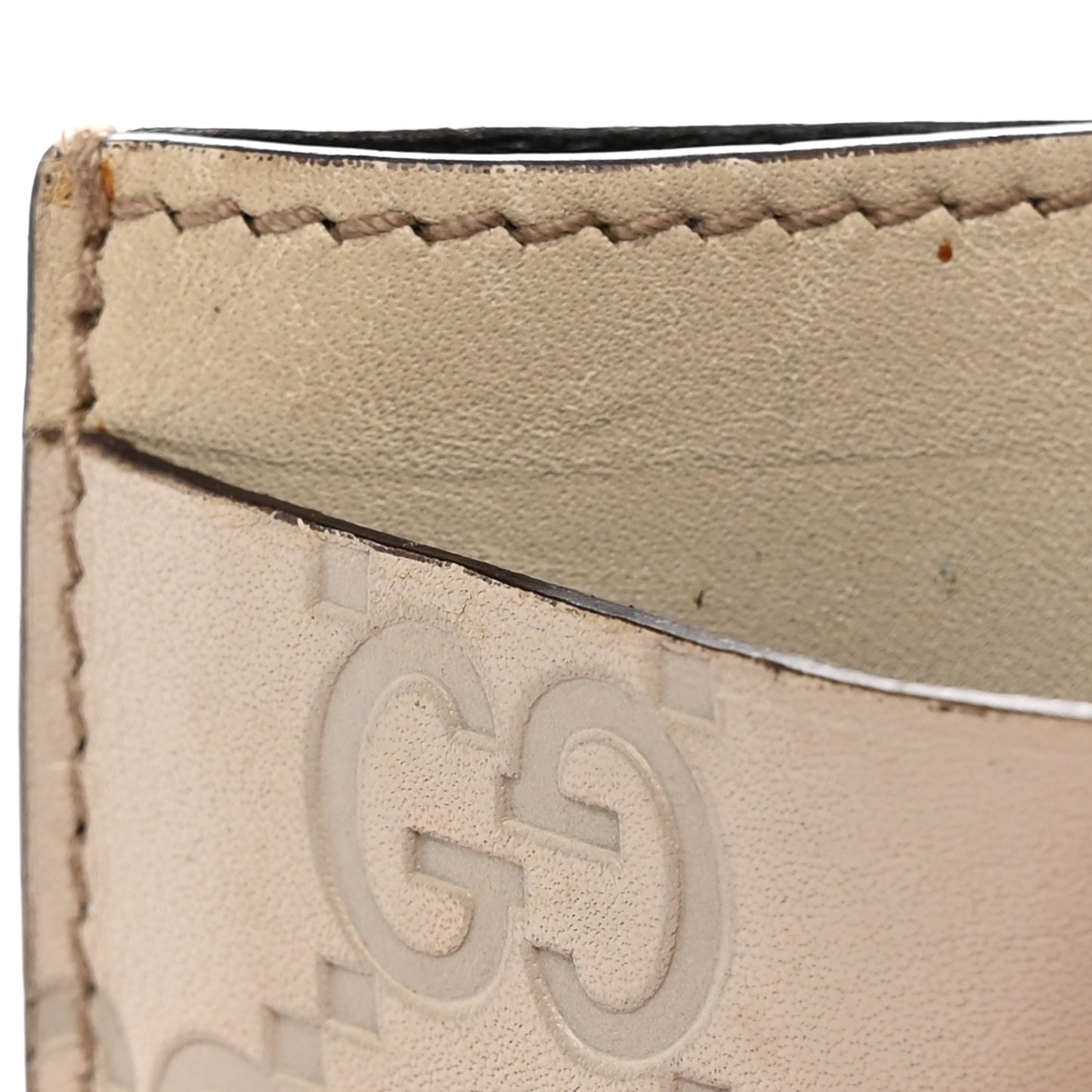 Guccissima Card Holder White