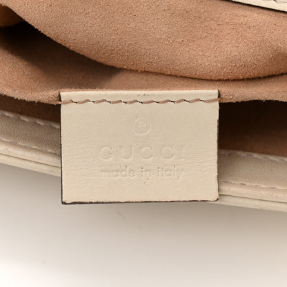 Gucci Calfskin Matelasse Mini GG Marmont Shoulder Bag White 6 of 10