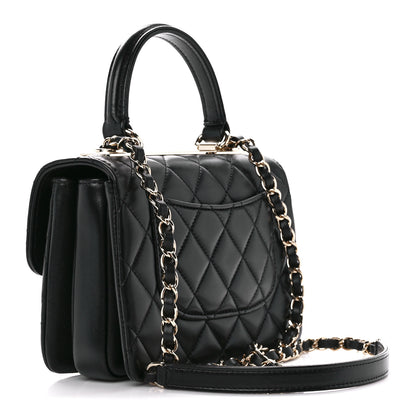 Chanel Lambskin Quilted Mini Trendy CC Dual Handle Flap Bag Black 3 of 12