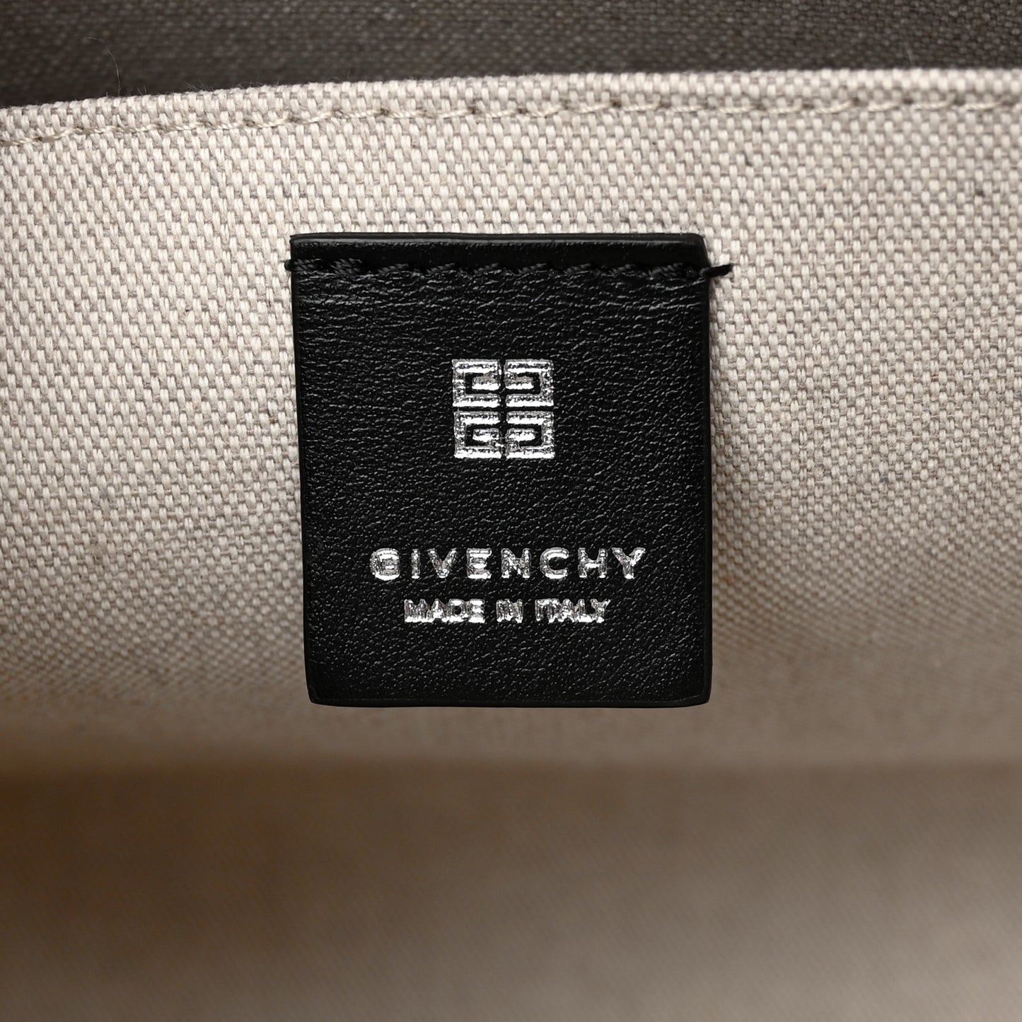 Canvas Logo 4G Embossed Medium Tote Beige Black