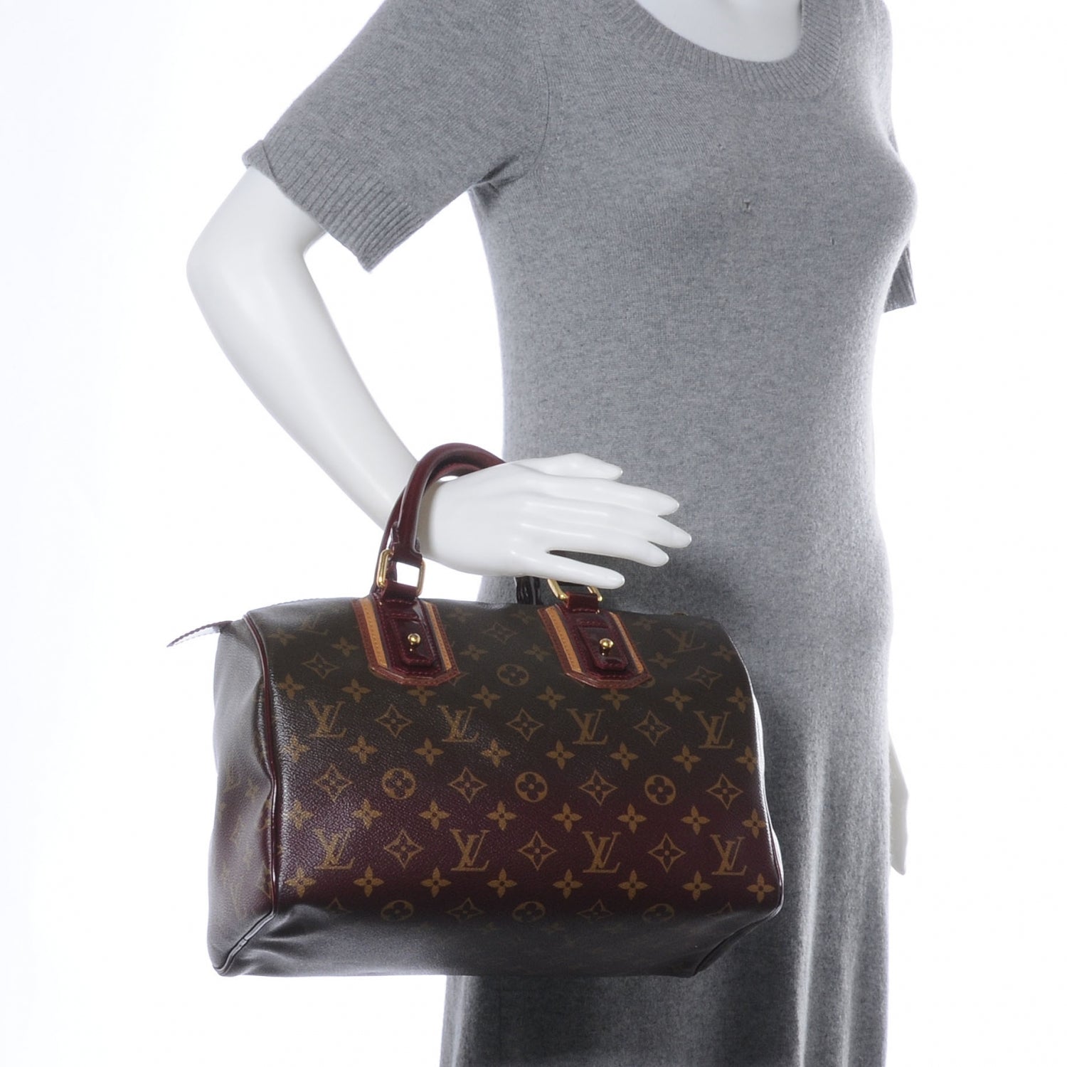 Louis Vuitton Monogram Mirage Speedy 30 Bordeaux 2 of 7