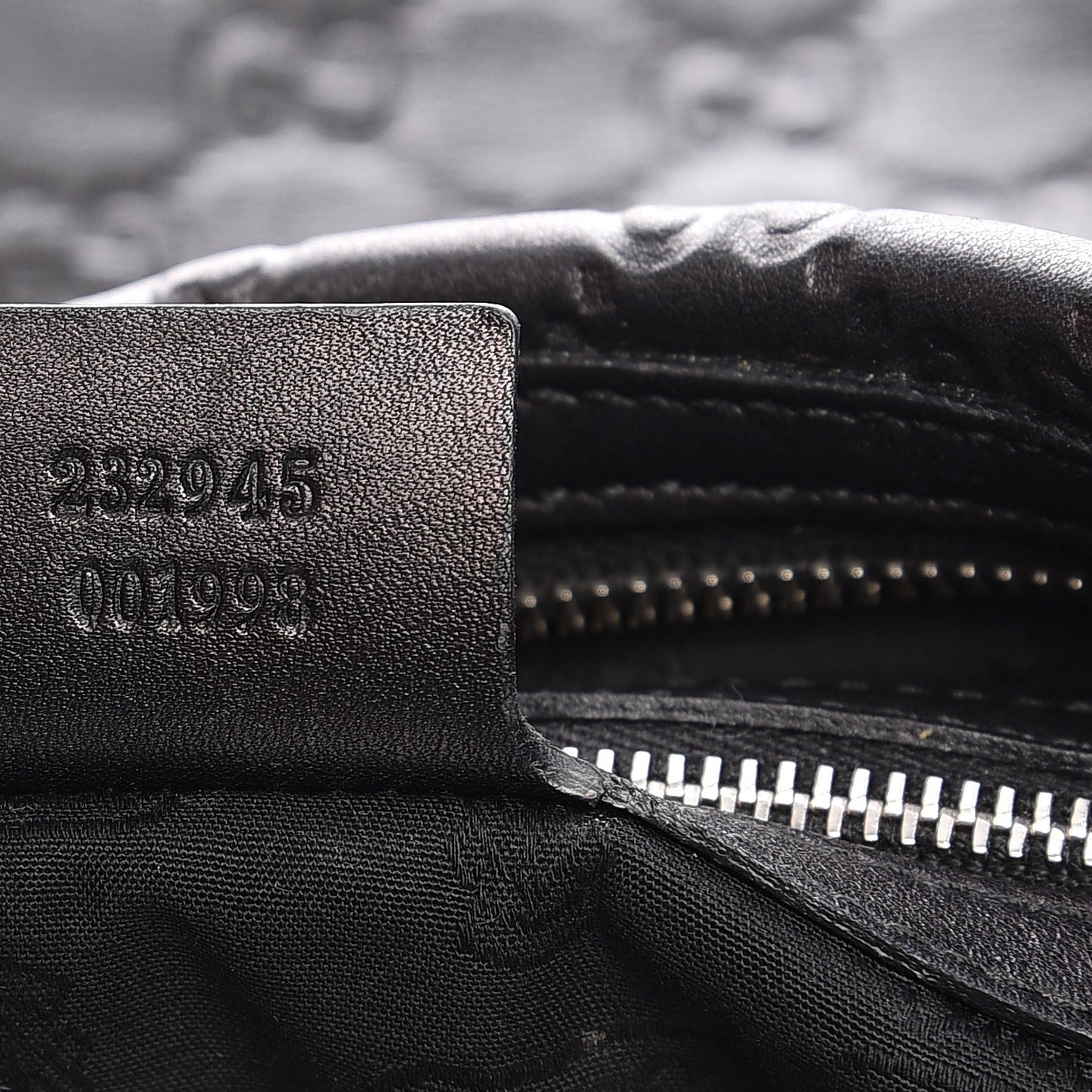 Guccissima Large GG Twins Hobo Black