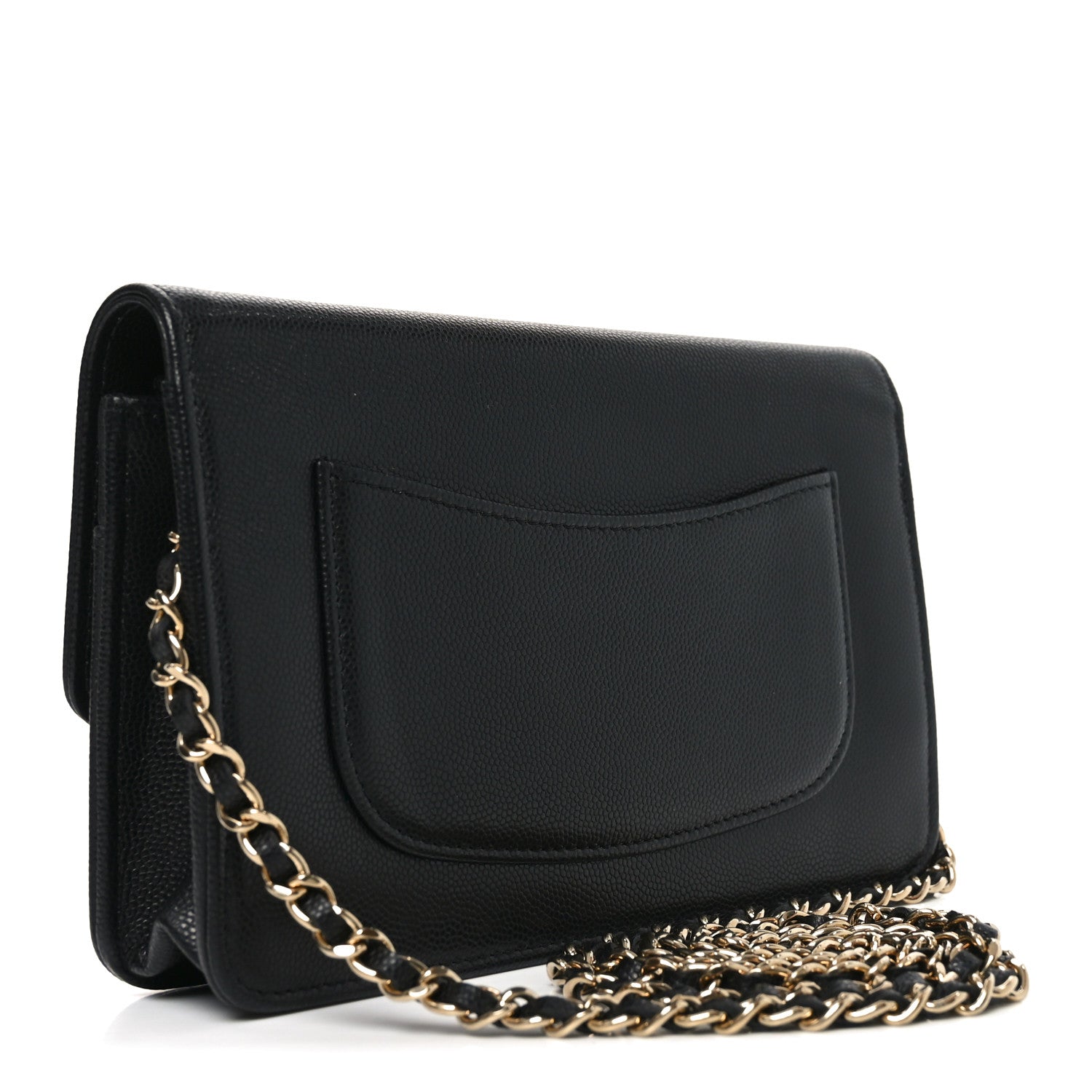 Chanel Caviar Timeless CC Wallet On Chain WOC Black 3 of 12
