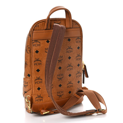 MCM Visetos Klassik Small Sling Bag Cognac 2 of 8