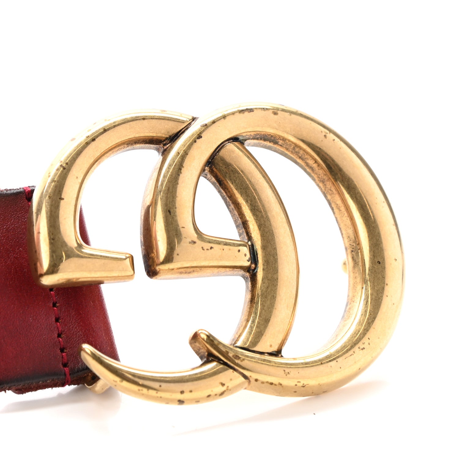 Gucci Faded Calfskin Double G 40mm Belt 90 36 Red 6 of 6