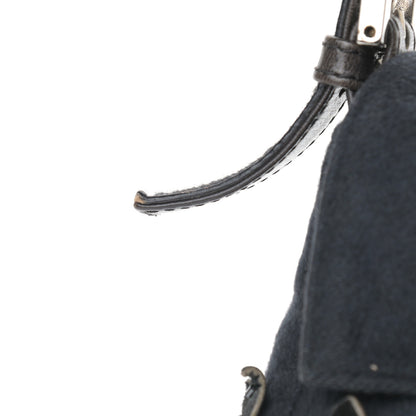 Fendi Wool Beaded Baguette Black 11 of 14