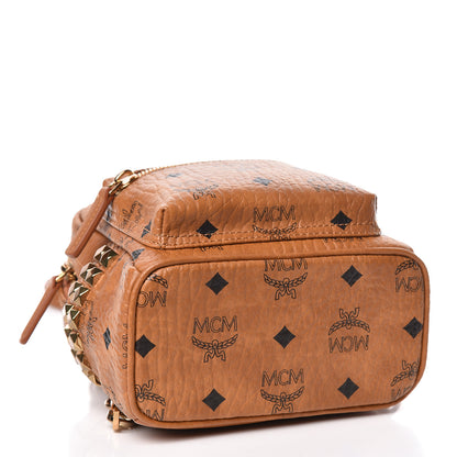MCM Visetos Side Stud X-Mini Stark Backpack Cognac 4 of 11