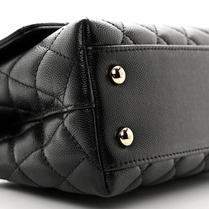 Chanel Caviar Quilted Mini Coco Handle Flap Black 9 of 10