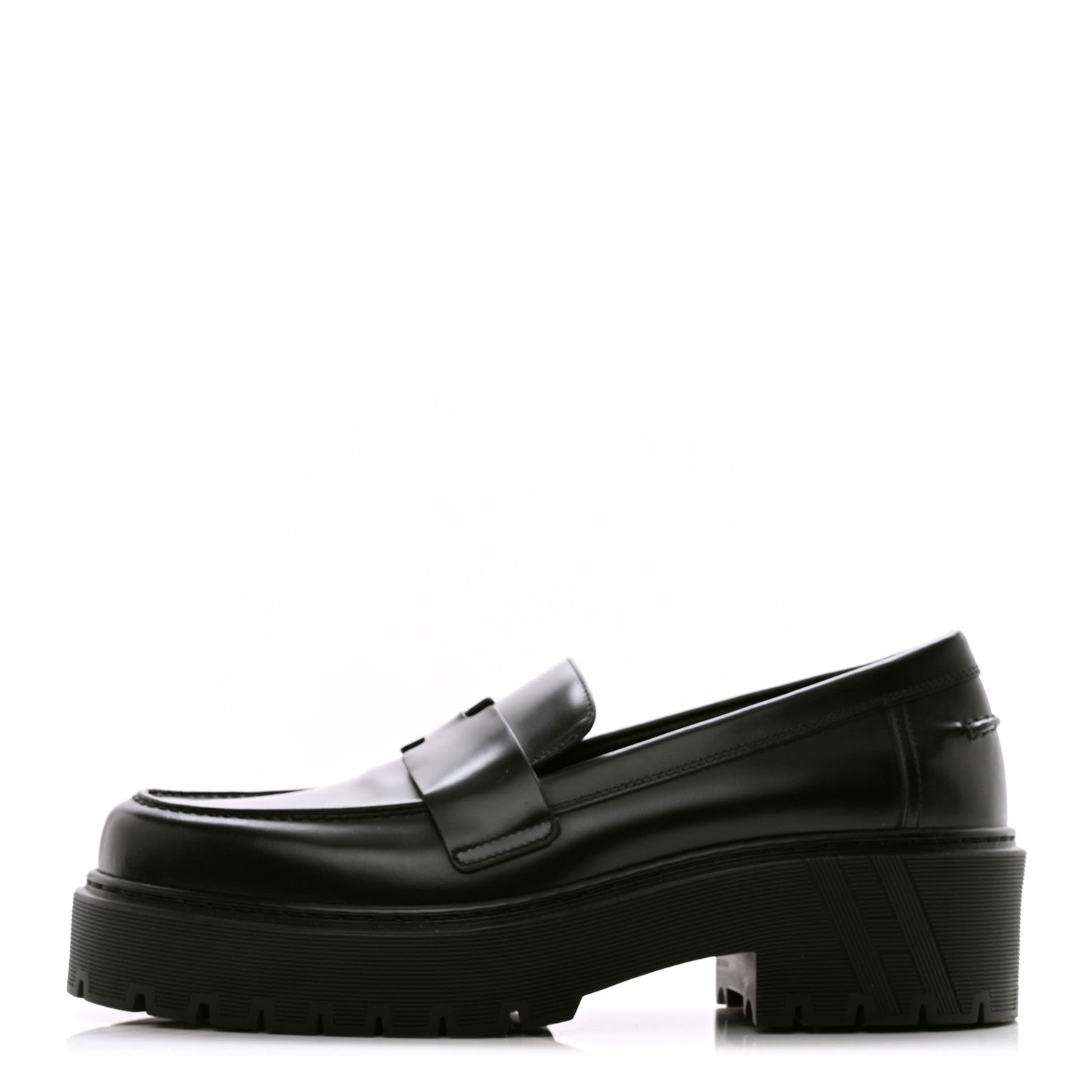 Hermes Calfskin Ivy Loafer 39.5 Black 1 of 8