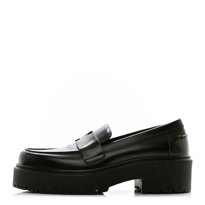 Hermes Calfskin Ivy Loafer 39.5 Black 1 of 8