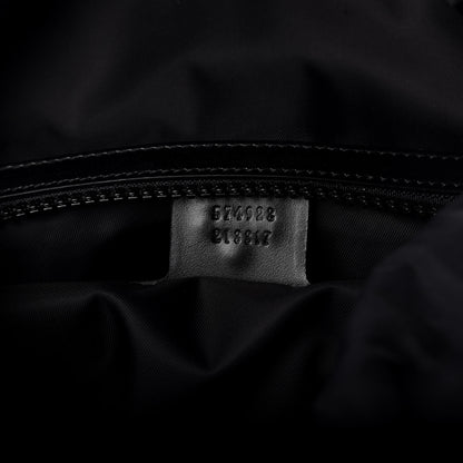 Gucci Velvet GG Monogram Web Medium Double Buckle Backpack Blue Beige Black 6 of 9