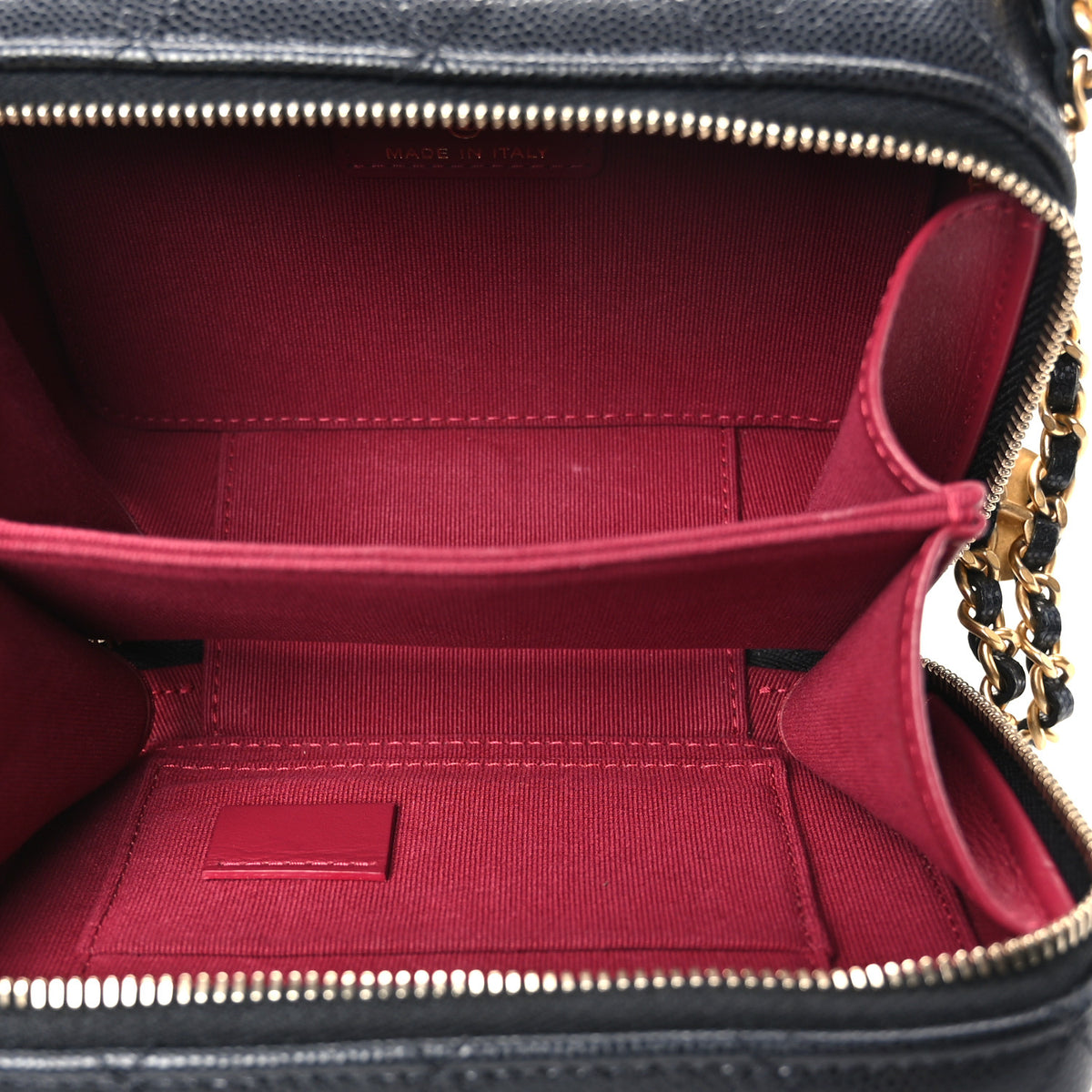 Chanel Caviar Quilted Twist Your Buttons Clutch With Chain Black 5 of 11