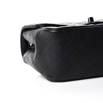 Chanel Crumpled Calfskin Quilted Mini Square Flap So Black 5 of 10