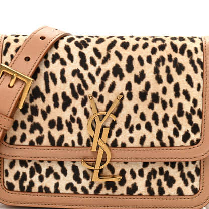 Saint Laurent Calfskin Hair Leopard Print Small Solferino Satchel Dust White 7 of 11