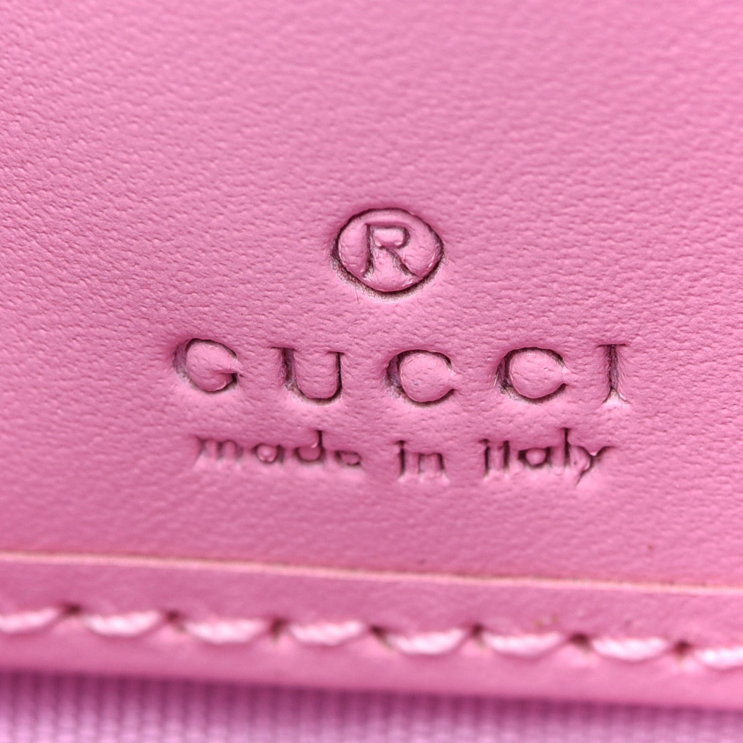 GG Supreme Monogram Strawberry Zip Around Wallet Light Pink