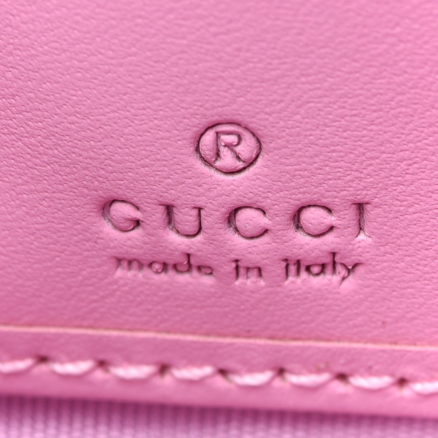 Gucci GG Supreme Monogram Strawberry Zip Around Wallet Light Pink 6 of 7