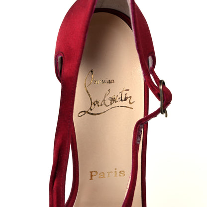 Christian Louboutin Satin Drapo Russo Serpentine Snake Pumps 38.5 Red 7 of 8