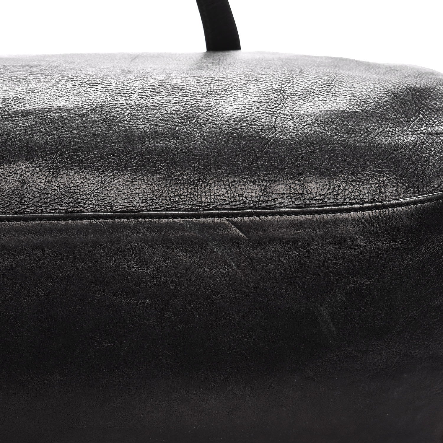 Prada Glace Calf Zippers Dome Satchel Black 12 of 15