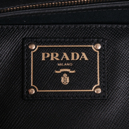 Prada Canapa Saffiano Shoulder Bag Nero Black 7 of 7