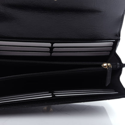 Chanel Goatskin Stitched Golden CC Flap Wallet Black 5 of 8