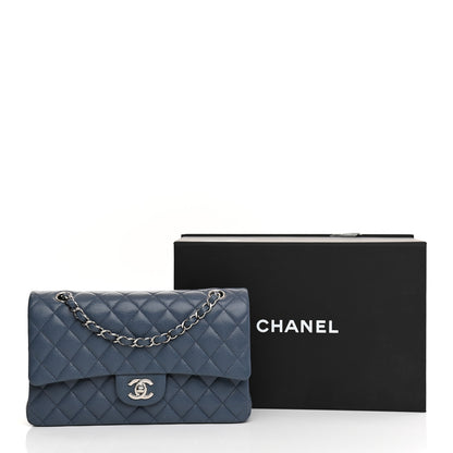 Chanel Caviar Quilted Medium Double Flap Blue 23 of 23