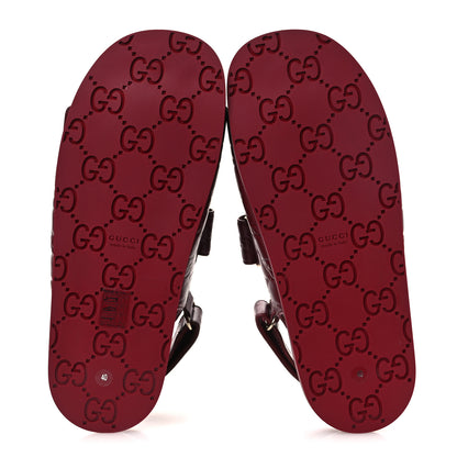 Gucci Guccissima GG Embossed Womens Sandals 40 Rosso Ancora 7 of 12