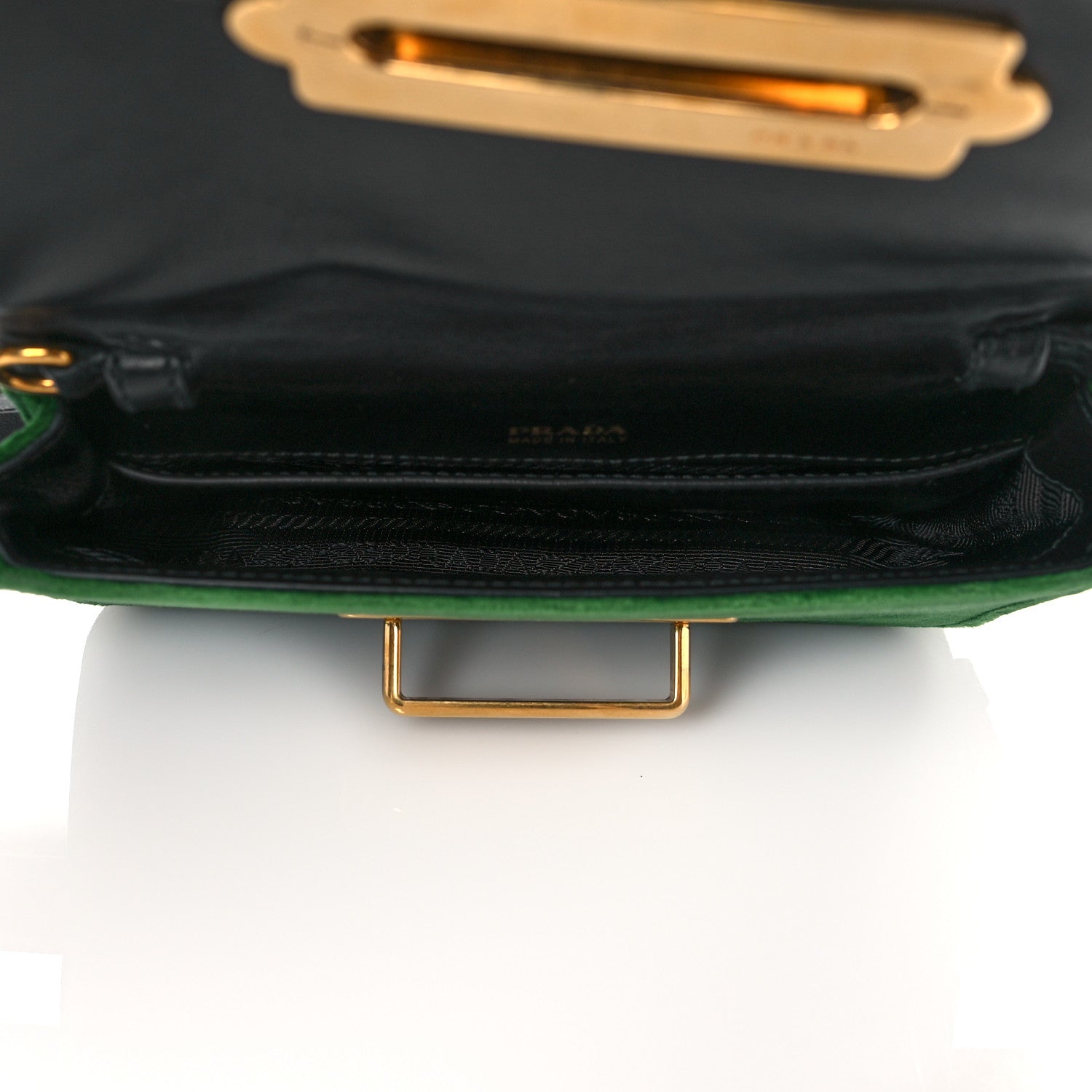 Prada Velvet City Calfskin Cahier Belt Bag Alloro Black 5 of 9