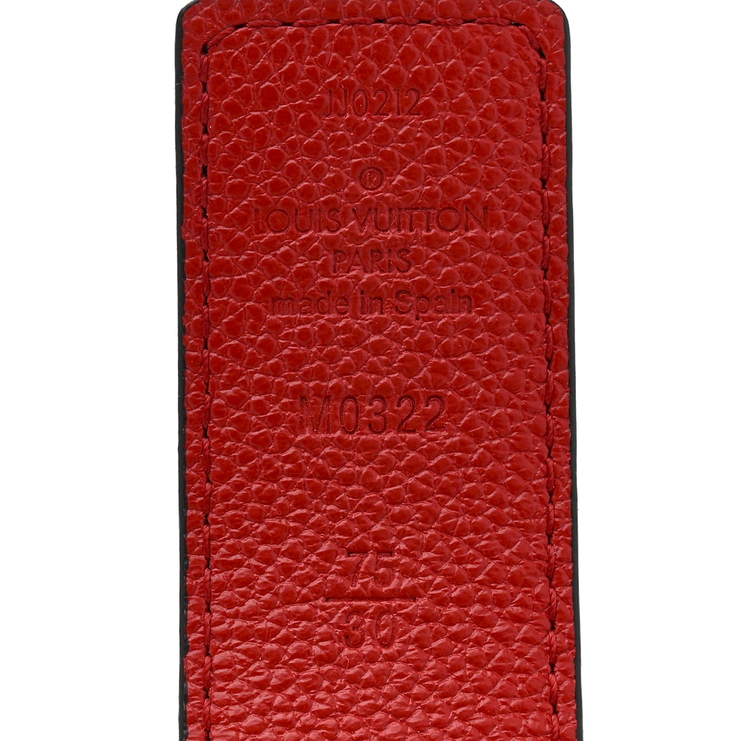 Monogram Calfskin LV Initiales Reversible Belt 75 30 Red