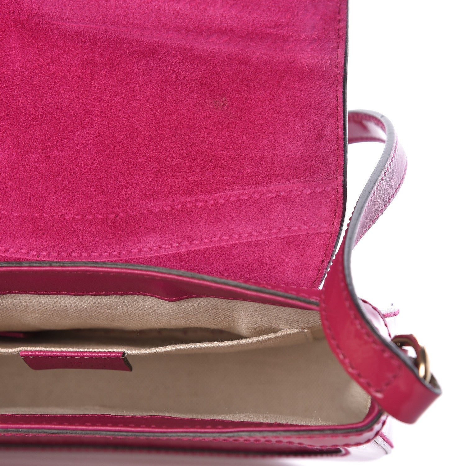 Gucci Patent Microguccissima Small Nice Messenger Bag Bright Bouganville 13 of 19
