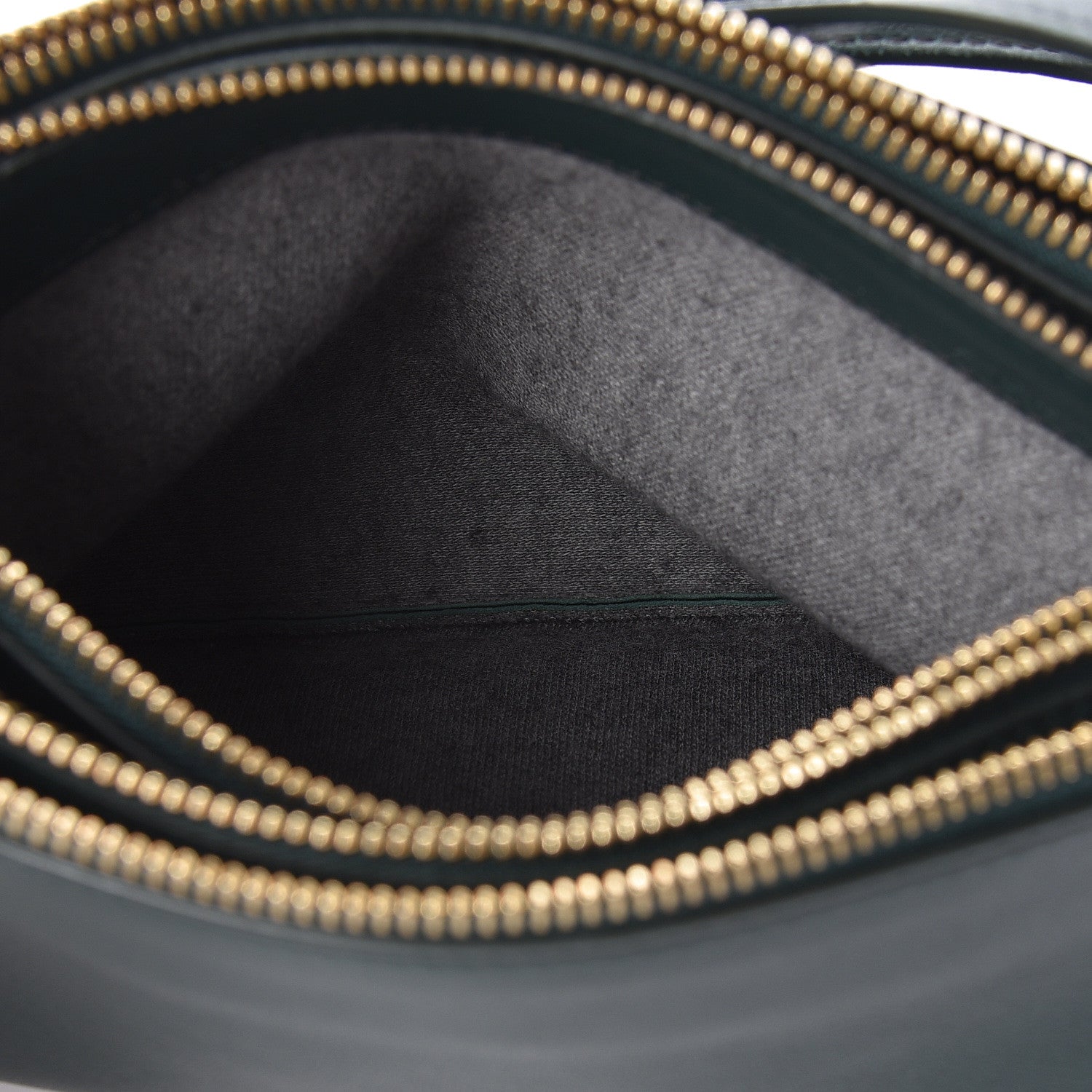 Celine Lambskin Small Trio Crossbody Bag Dark Green 6 of 11