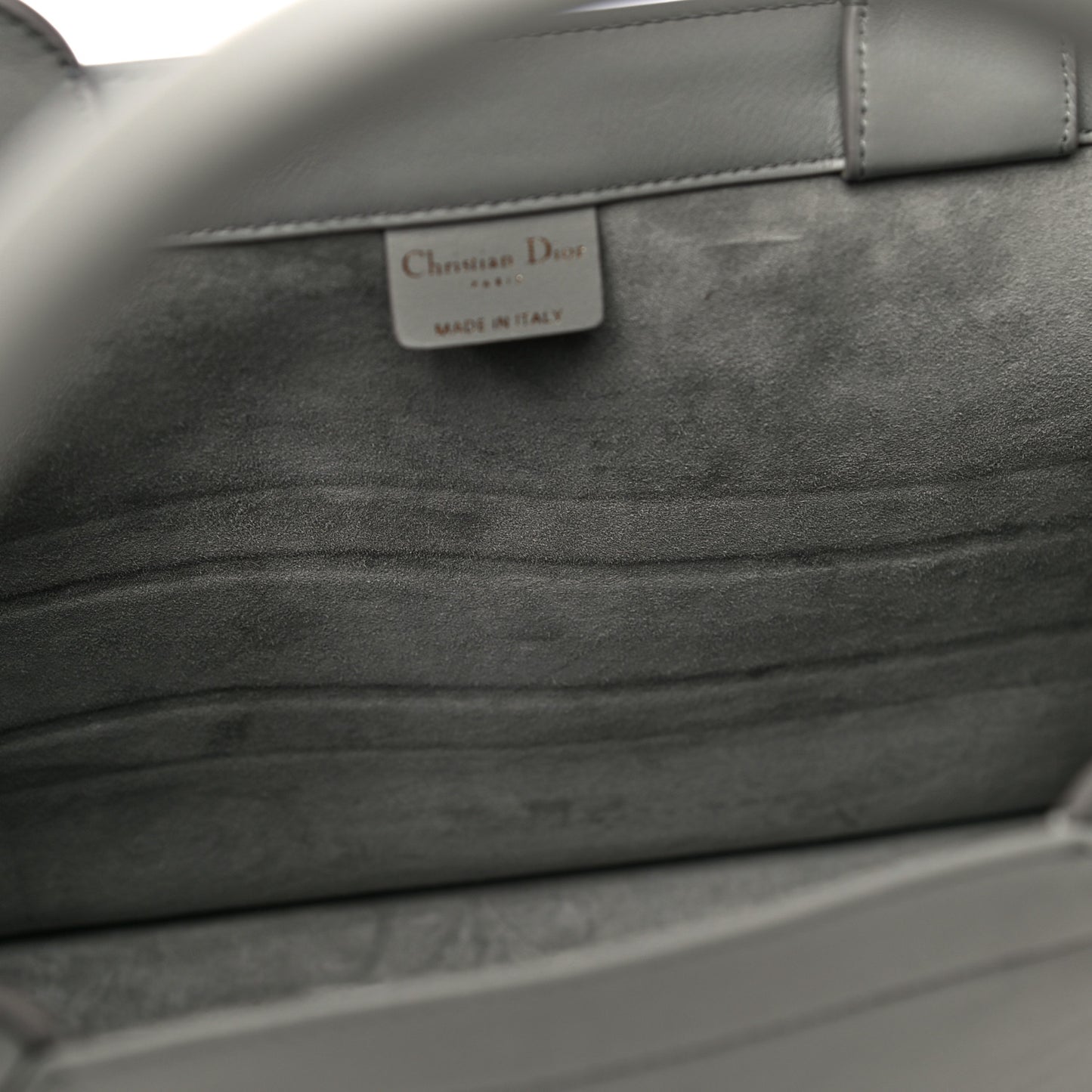 Calfskin Embossed Medium Book Tote Grey