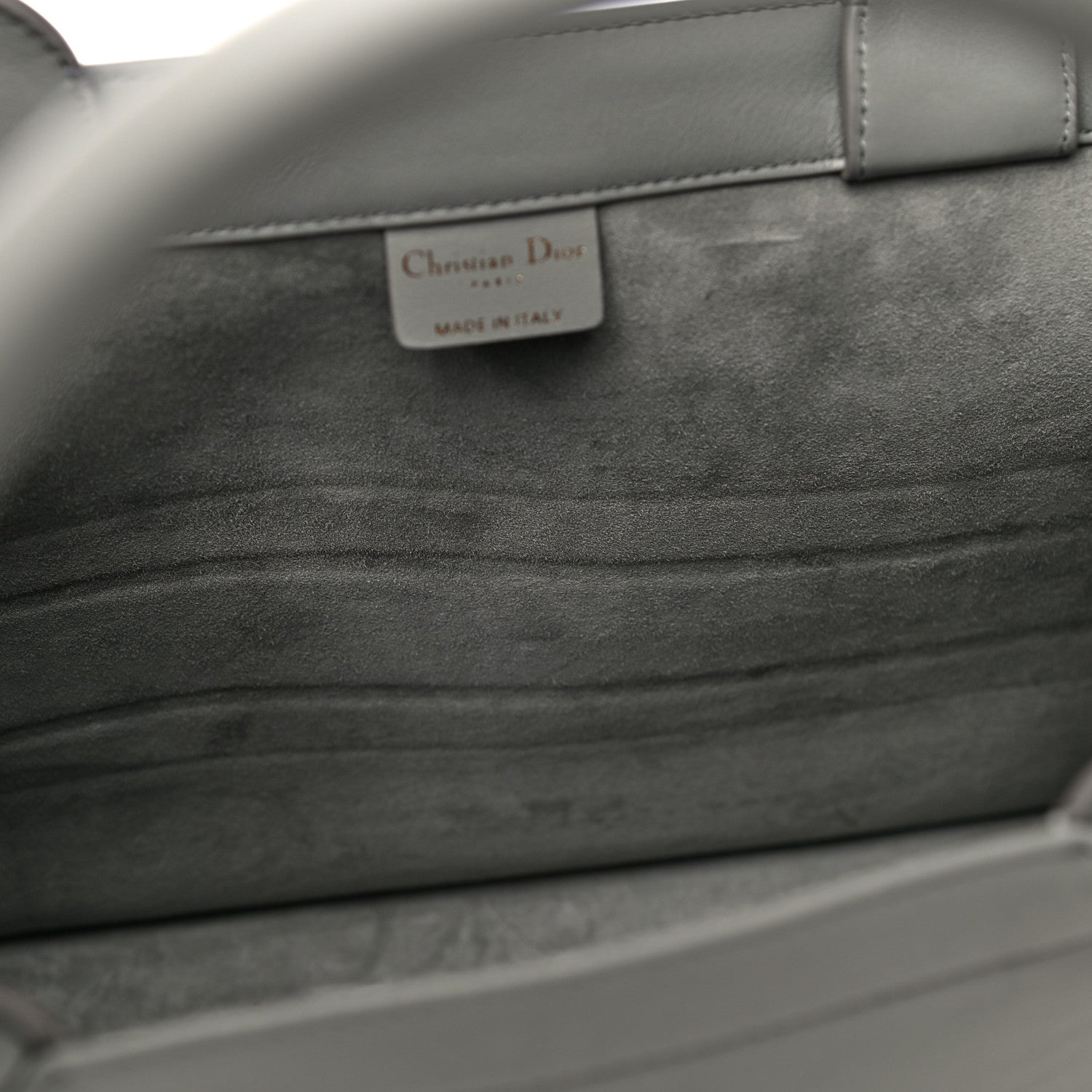 Christian Dior Calfskin Embossed Medium Book Tote Grey 13 of 20