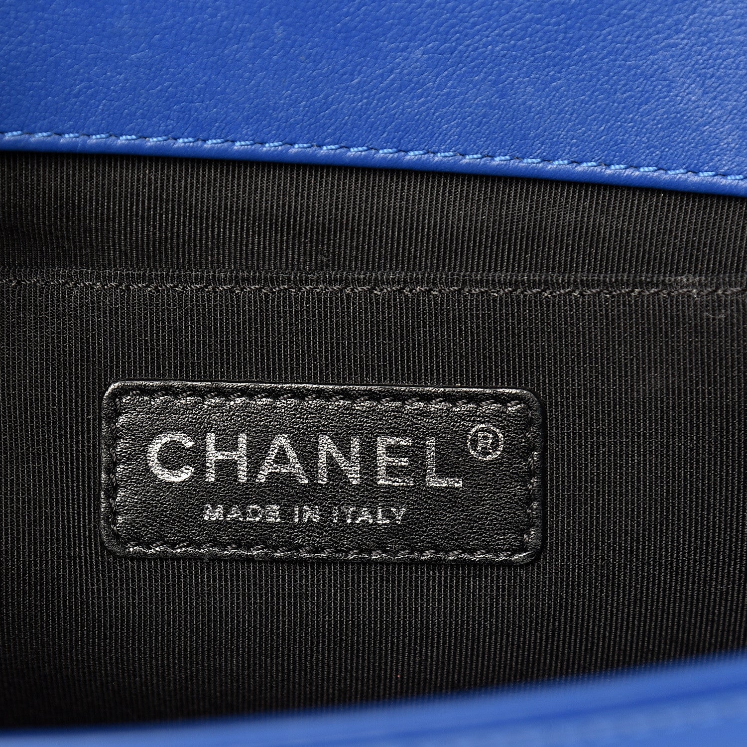 Chanel Patent Calfskin Quilted Medium Plexiglass Boy Flap Blue 5 of 14