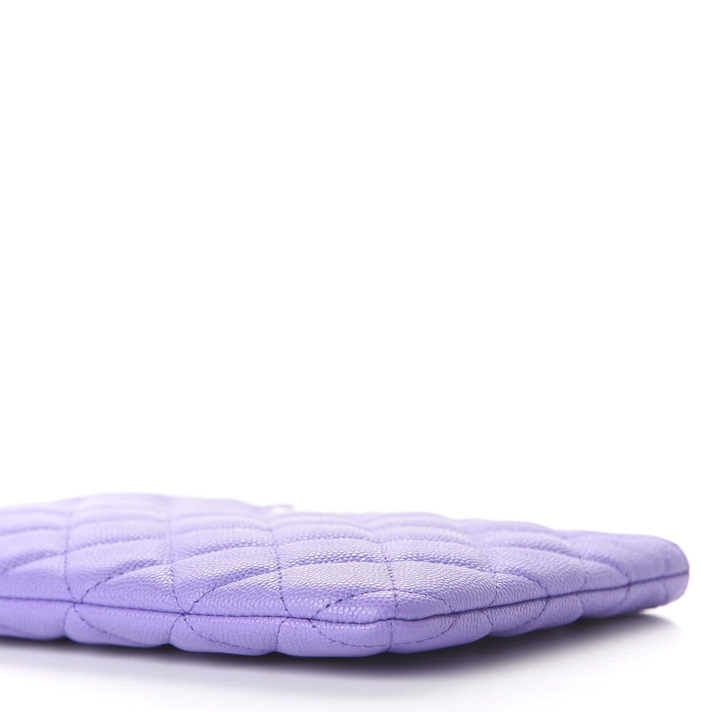 Caviar Quilted Small Zipped Pouch Purple