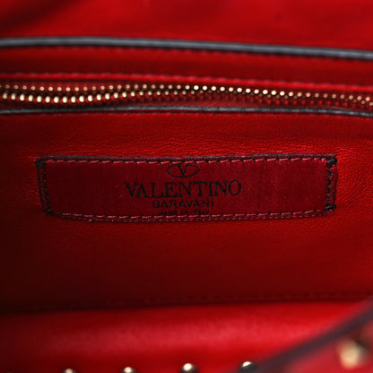 Valentino Garavani Lambskin Medium Rockstud Spike Shoulder Bag Red 6 of 9
