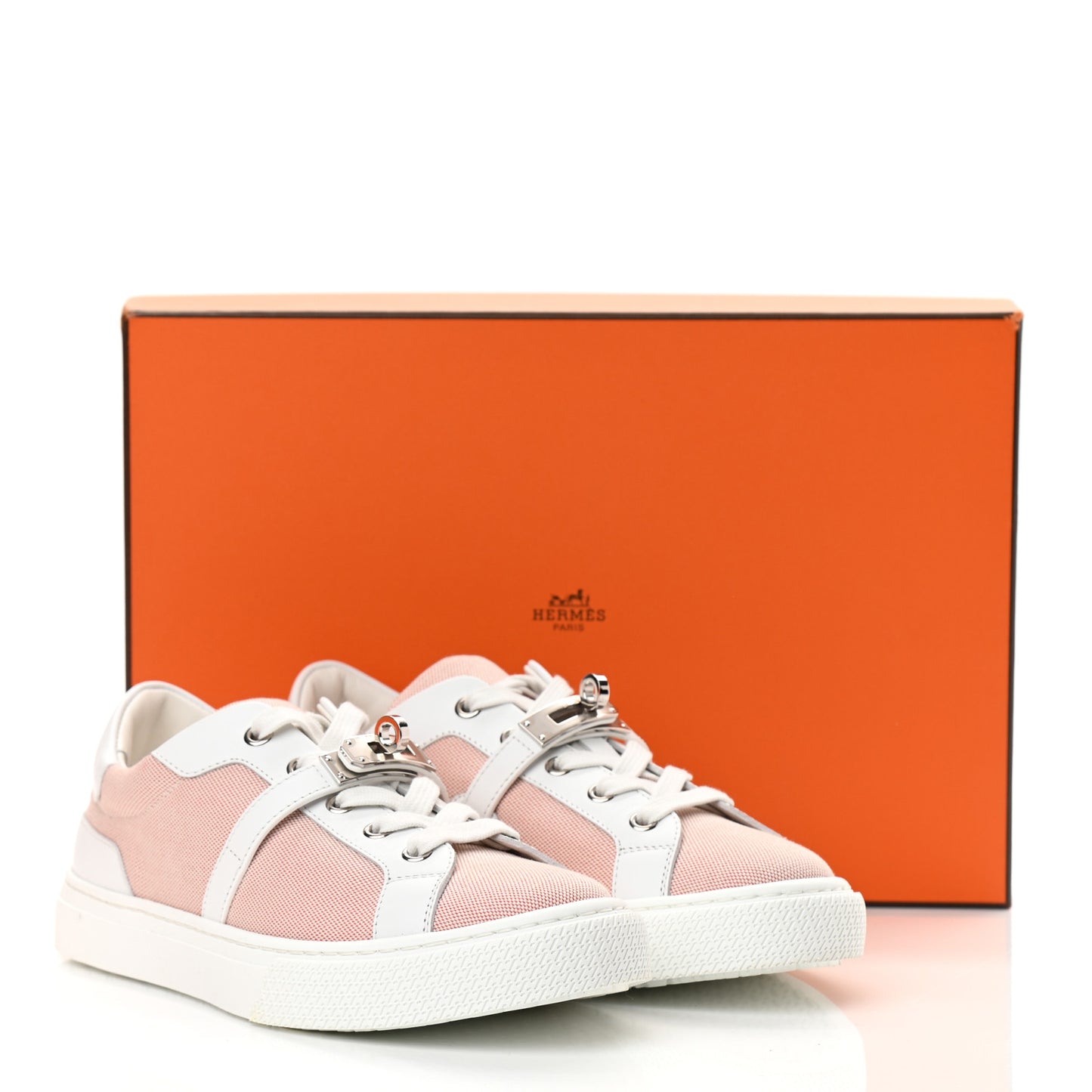 Calfskin Canvas Day Sneakers 36 Framboise White