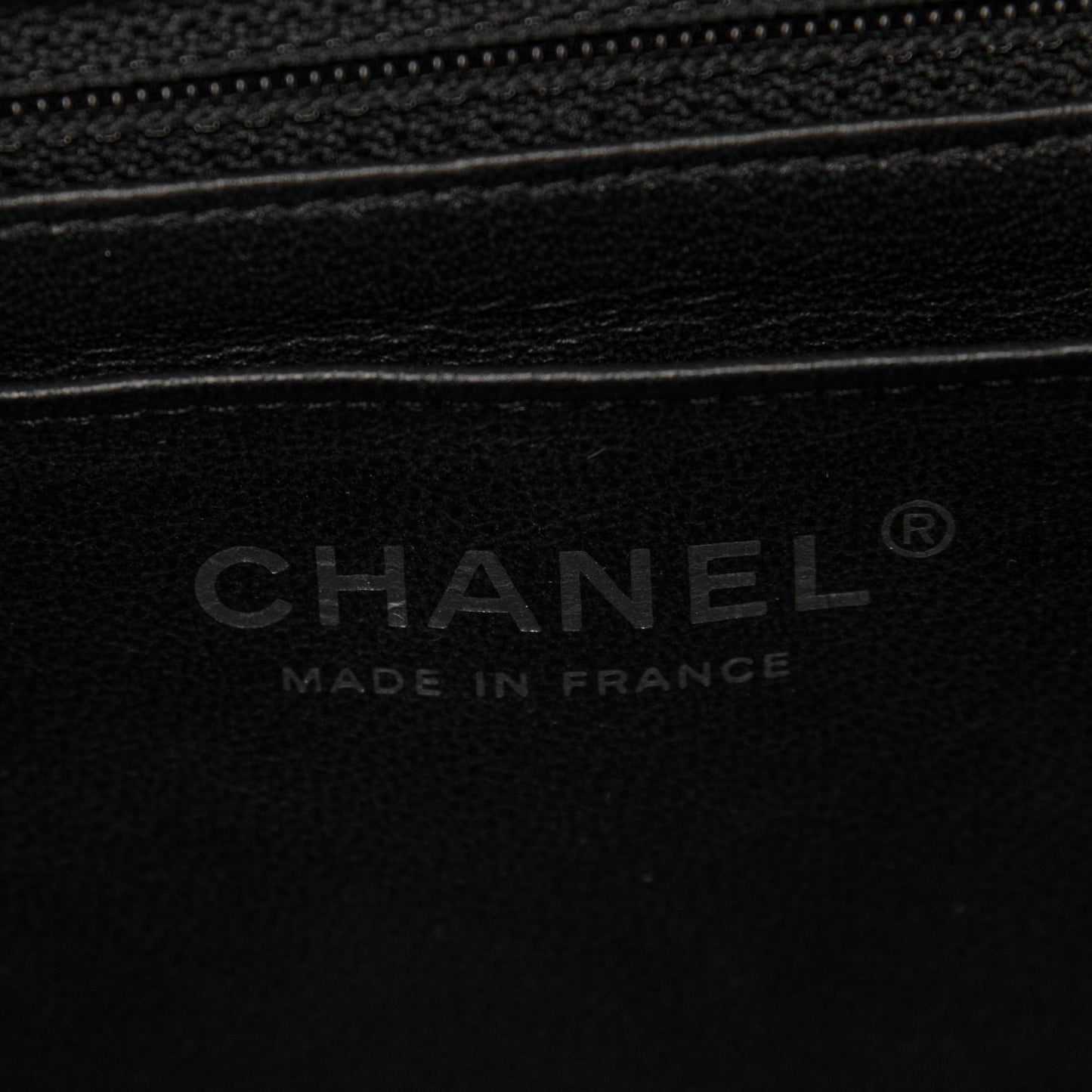 Crumpled Calfskin Quilted Mini Rectangular Flap So Black