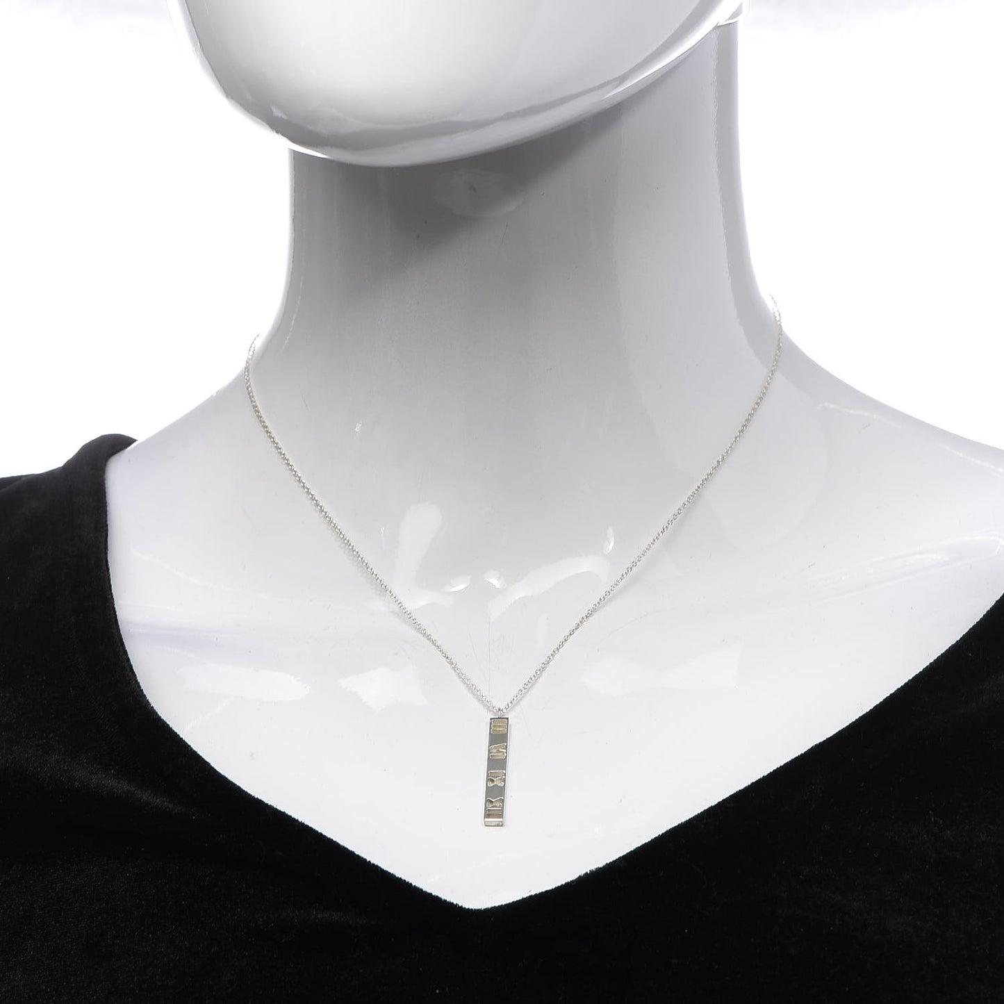 Sterling Silver Atlas Bar Pendant Necklace