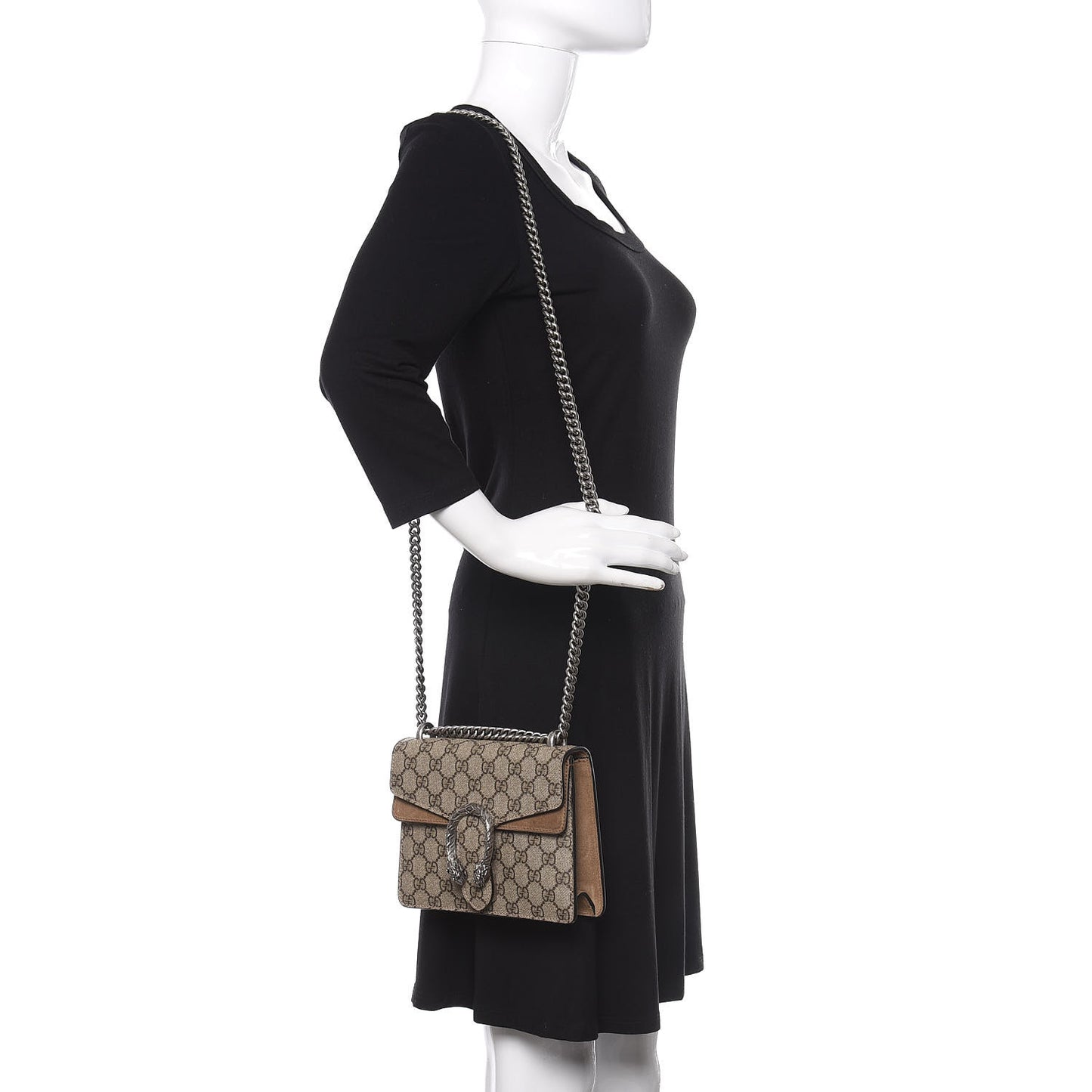 GG Supreme Monogram Mini Dionysus Shoulder Bag Taupe