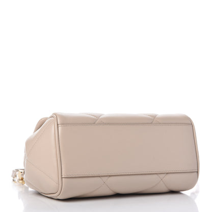 Dolce & Gabbana Calfskin Quilted Small Miss Sicily Satchel Beige 4 of 9