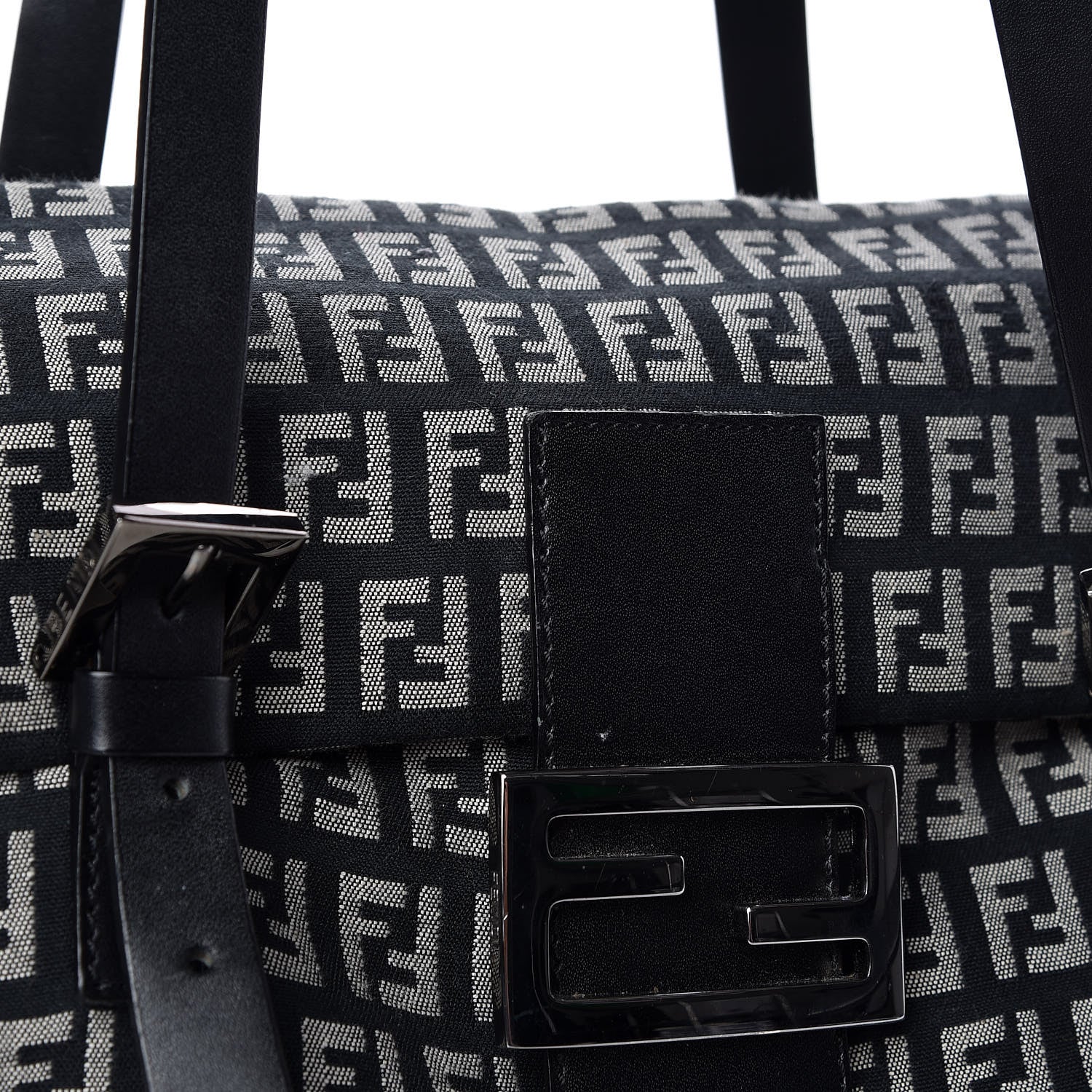 Fendi Zucchino Shoulder Bag Black 12 of 12
