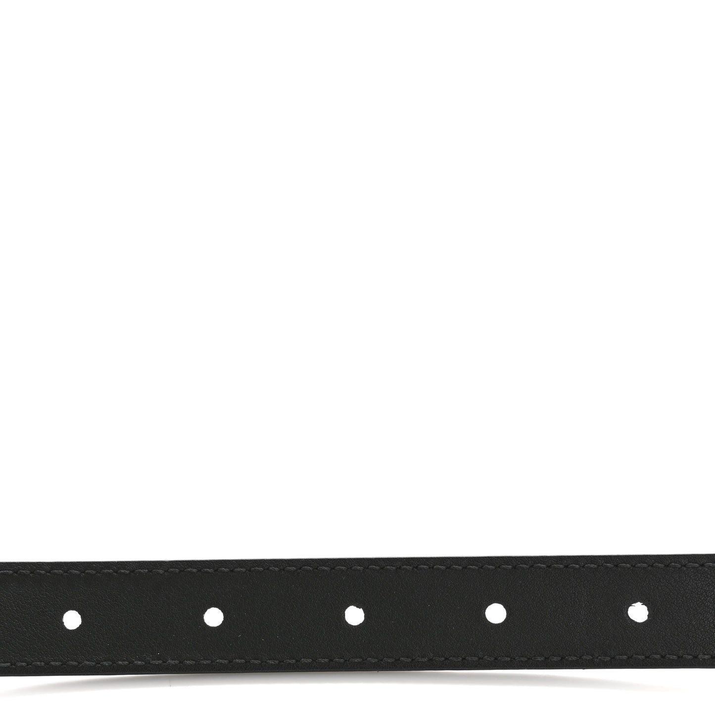 Calfskin Pearl Double G 20mm Belt 90 36 Black Cream