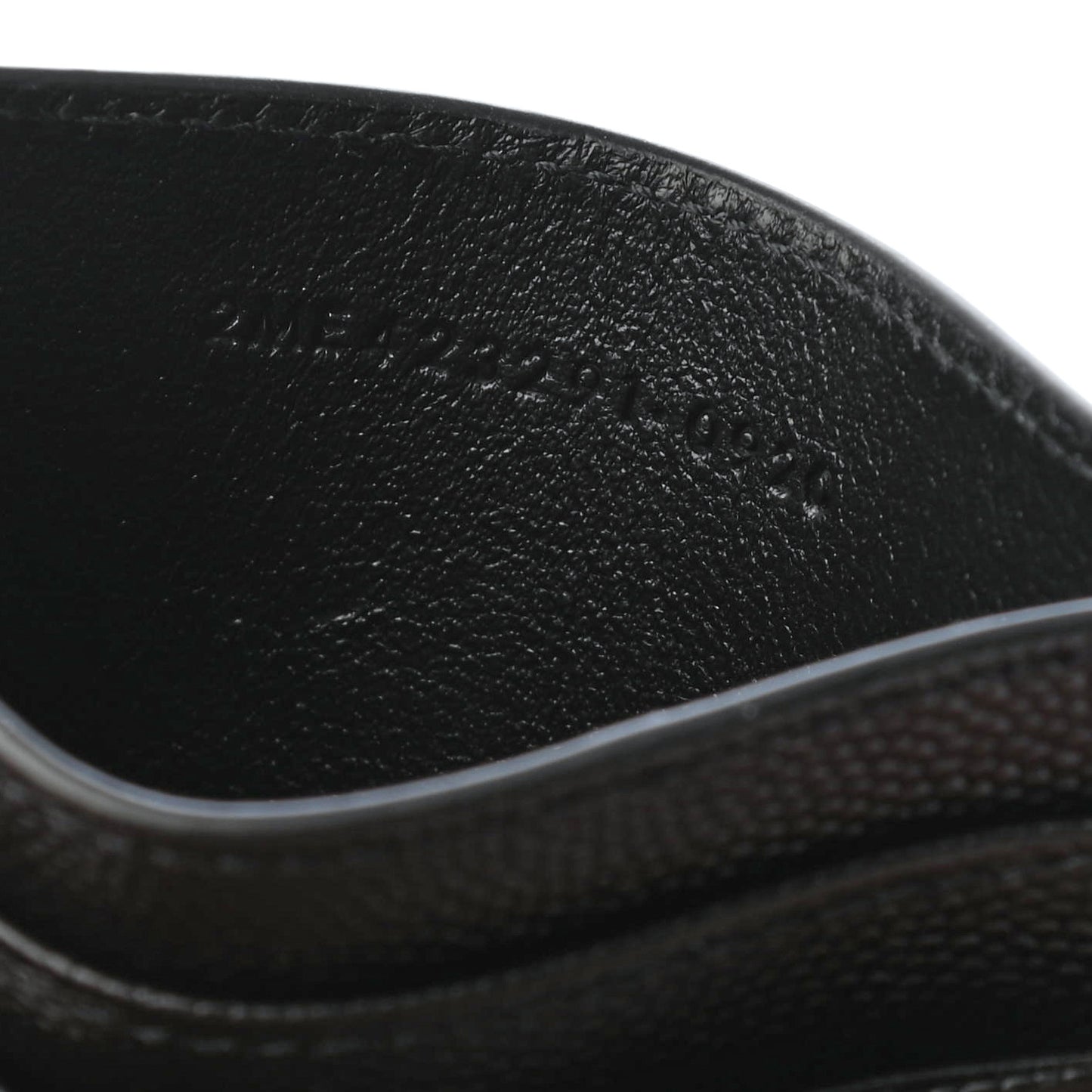 Grain De Poudre Matelasse Chevron Monogram Credit Card Case Black